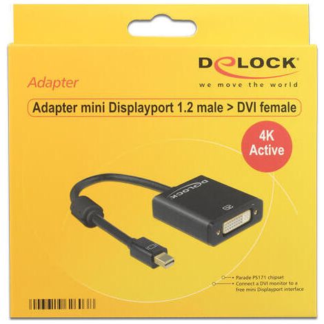 Delock Mini-Displayportdvi Adaptador 0.20 M Negro (1/2)