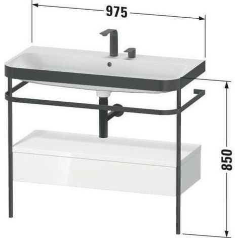 Duravit Happy D.2 Plus c-bonded Set mit Metallkonsole und (1/5)