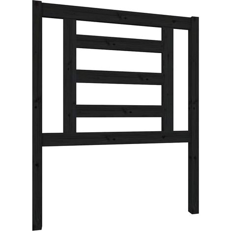 Maison Exclusive - Cabecero de cama madera maciza de pino negro 8 (1/5)