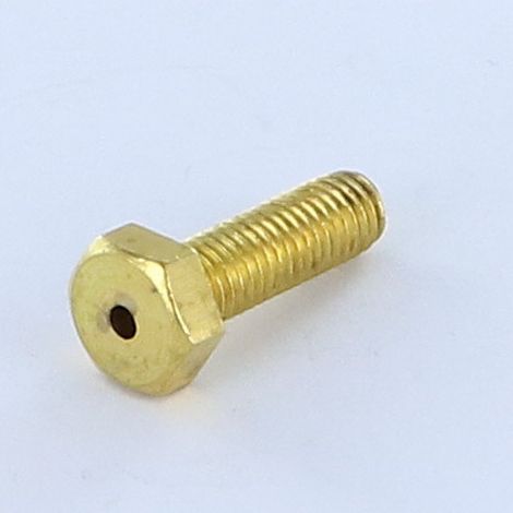 Vis métaux Laiton Tête hexagonale TH M8X25 Percé 3-1 pièce