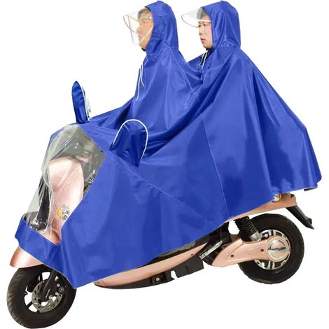 Poncho de moto en tissu Oxford, imperméable et imperméable pour le cyclisme et les activités de plein air, bleu (1/5)