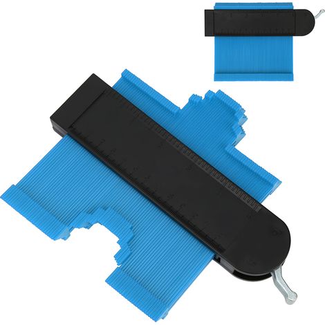Jauge de contour de 5 pouces, jauge de forme irrégulière, outil de façonnage des bords pour la mesure des travaux, bleu (1/5)