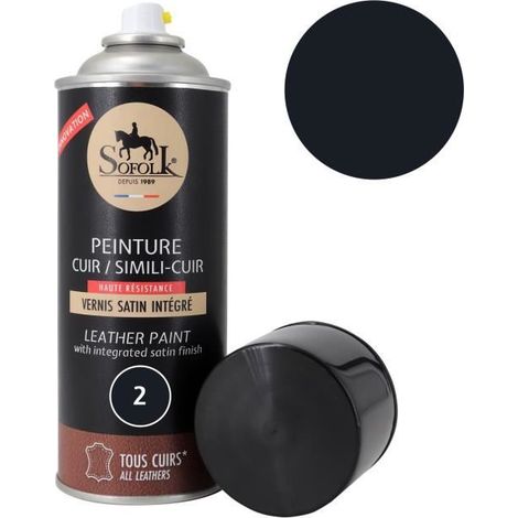 Pittura Pelle (2-GRAPHITE) con Vernice Integrata - SOFOLK - Manutenzione per Sedili e Volante di Auto, Divano, Scarpe, ecc. (1/4)