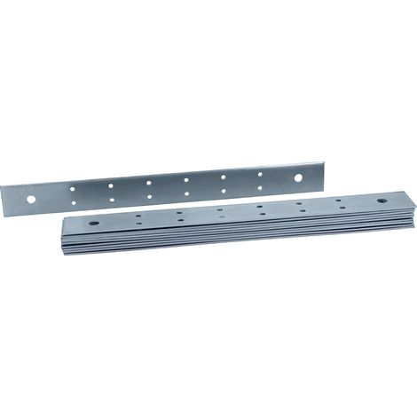 HELPMATE - 12 pezzi piastrine forate 30x300 mm - Connettore piatto galvanizzato blu senza cromo VI - Giunzione per legno con protezione corrosiva eccellente, stabile & durevole - Montaggio facile