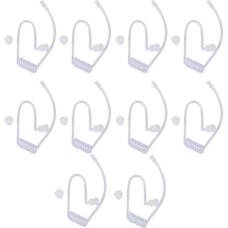 10 pièces Tube de Bobine Acoustique de Remplacement pour Talkie walkie Tube d'air écouteurs Casque pour Radios bidirectionnelles (1/5)