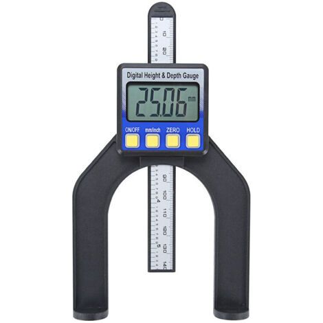 Jauge de Profondeur électronique numérique, Mini-jauge de Hauteur, jauge de Profondeur, 0 à 80 mm, écran d'affichage numérique à Grande échelle, règle à Double Usage Hauteur/Profondeur,une pièce,Fonep (1/5)