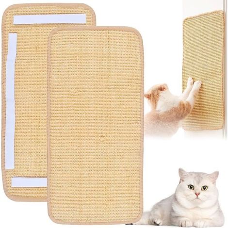 Tapis griffoir - Chat - Sisal naturel - 50 x 25 cm - Beige - Durable et respectueux de l'environnement (1/4)
