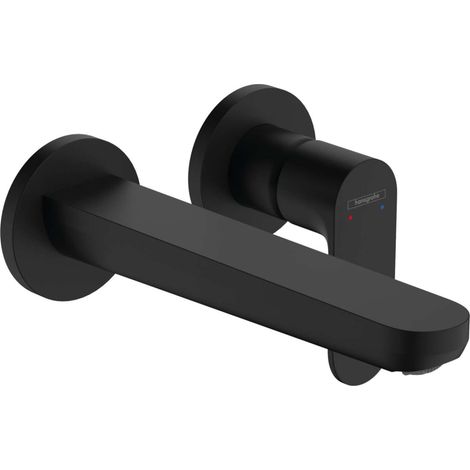 Hansgrohe – Waschtisch-Einhebelmischer Unterputz schwarz matt – Auslauflänge 200mm – AirPowder Strahl – Keramik-Kartusche – 72528670 (1/2)