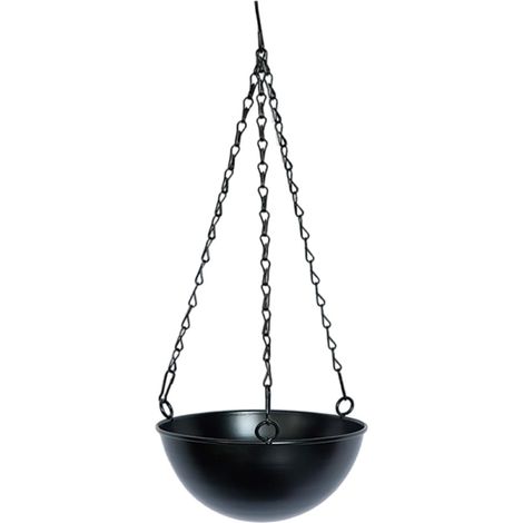 Jardinières suspendues en fer avec chaîne, idéales pour les plantes, la maison et le jardin. (1/4)