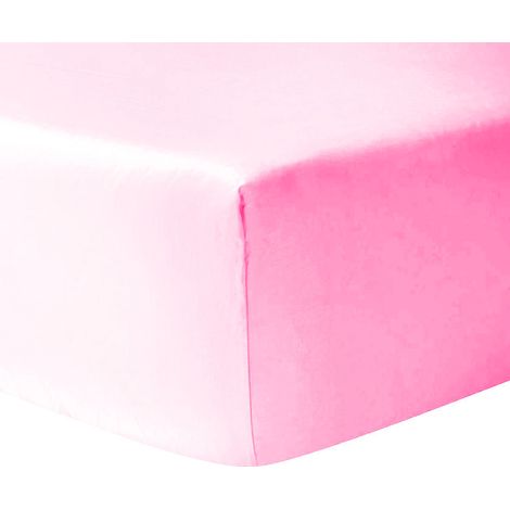 Drap housse coton 140 x 190 cm - Rose