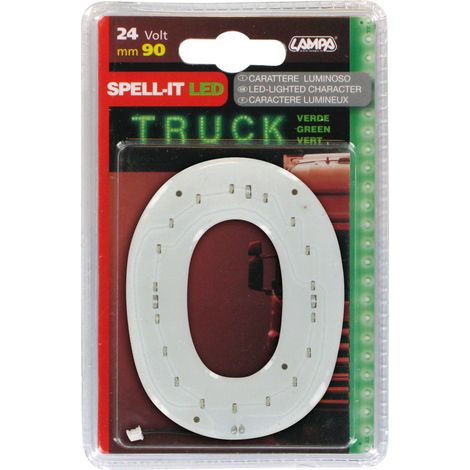 Spell-It Led, 90 mm, 24V - Verde - O
