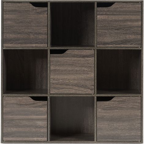 Libreria multifunzionale 90 x 29 x 90 cm spazio di archiviazione ottimale design moderno in truciolato grigio 200019528