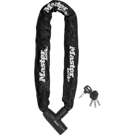 Candado Master Lock Cadena de acero cementado con cerradura de llave 90 cm x 8 mm Negro (1/2)