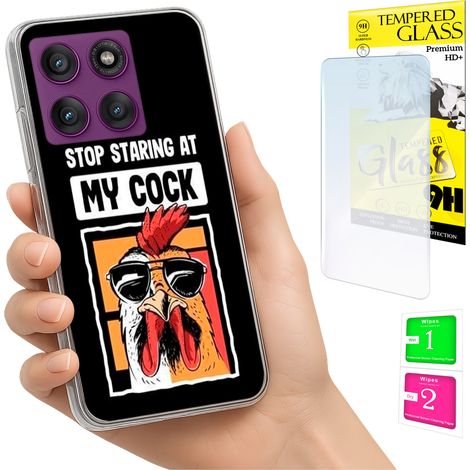 Funda para Motorola Edge 60 Pro con carcasa trasera y cristal 9H. (1/5)