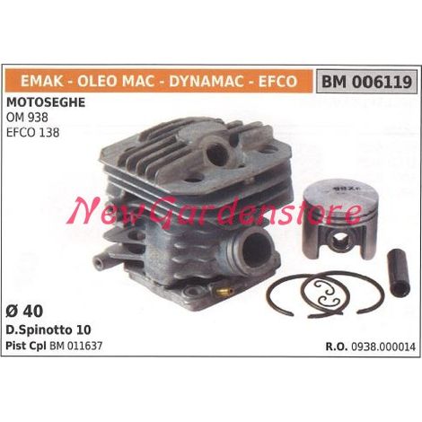 Cilindro pistone segmenti EMAK motore motosega OM 938 EFCO 138 006119