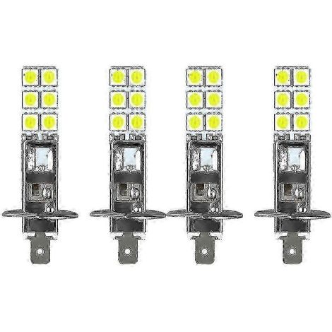 Ampoules LED H1 6000K 80W Super White pour phares antibrouillard et feux de route, kit de 4 pièces (1/4)