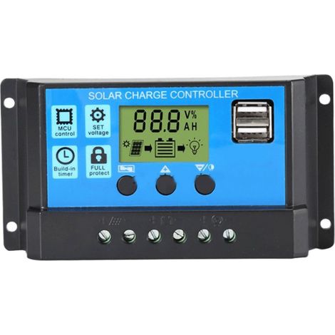 30A PWM-Solarladeregler mit LCD-Bildschirm – Hochbelastbarer automatischer Regler für Solarmodule (1/5)