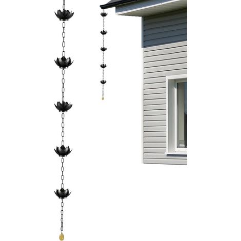 Chaîne de Pluie en cuivre, Adaptateur de gouttière pour (1/5)