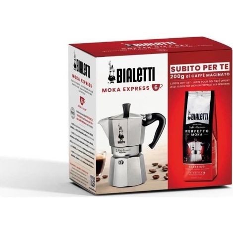 Cafetera Italiana Bialetti Moka Classico Gris 3 Tazas