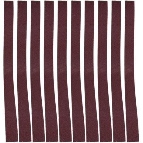 10 pièces 760x25mm bande abrasive 30x1 pouce bande Abrasive pour ponceuse grain 60-180 (80) (1/5)