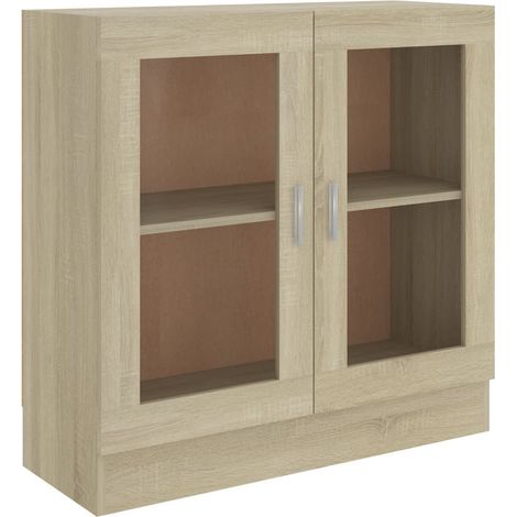 Armoire à vitrine Chêne sonoma 82,5x30,5x80 (1/5)