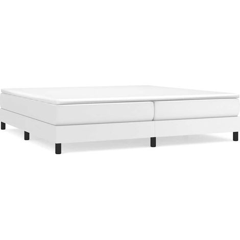 Maison Exclusive - Boxspringbettgestell Weiß 200x200 cm Kunstlede (1/5)