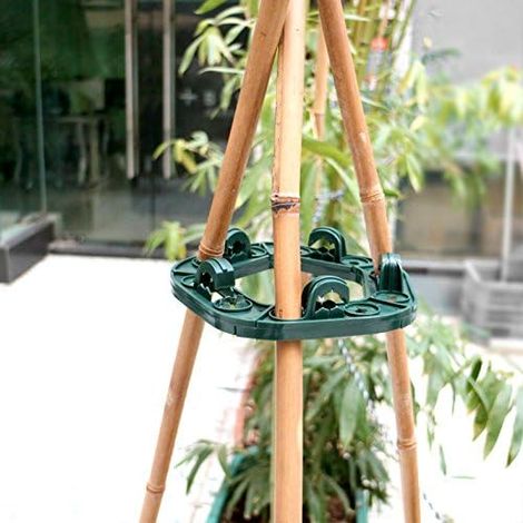 Lot de 2 - Supports Pour Tiges De Bambou - Pois De Senteur - Forme Finale Triangulaire - 10 Pièces (1/5)