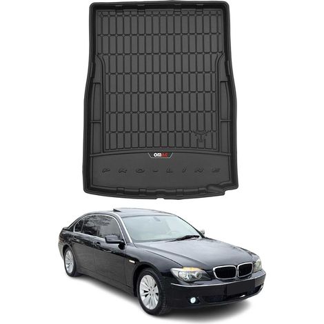 Tapis de Coffre 3D TPE Premium Compatible avec BMW Série 7 F01 2008-2015 - Bac de Protection de Coffre Intérieur antidérapant Revêtement de Coffre Bords Hauts pour Voiture Noir
