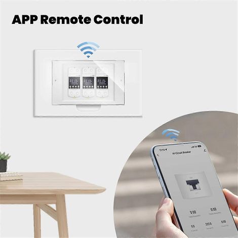 Disjoncteur intelligent Tuya WiFi 80A avec contrôle par application et protection contre le feu (1/5)