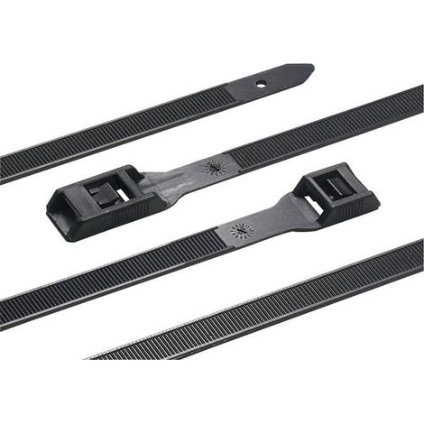 HellermannTyton 112-27560 RPE275-HSW-BK-C1 Fascetta per cavi 275 mm Nero per applicazioni pesanti, Stabilizzato ai raggi
