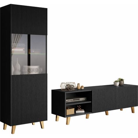 Conjunto de salón Dicto I, Negro