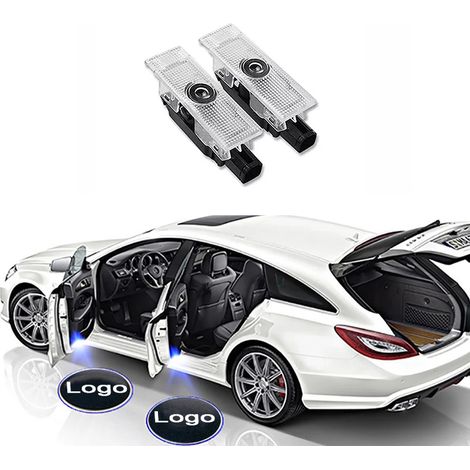 (4 pièces - Modèle A) Projecteur laser LED pour logo de portière de voiture, éclairage d'accueil et d'ombre fantôme, compatible avec Maserati Quattroporte, Ghibli et Levante. Accessoires et éclairage (1/4)