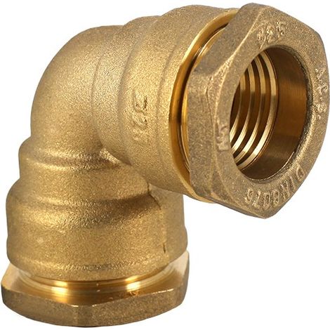 Raccord laiton - Coude 90° laiton pour tube PE Ø20