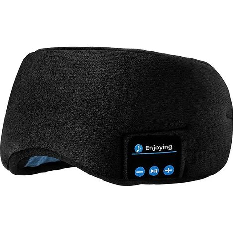 MIMOSON-Écouteurs de sommeil Bluetooth, masque pour les yeux, bandeau Bluetooth, écouteurs sans fil souples et confortables. (1/5)