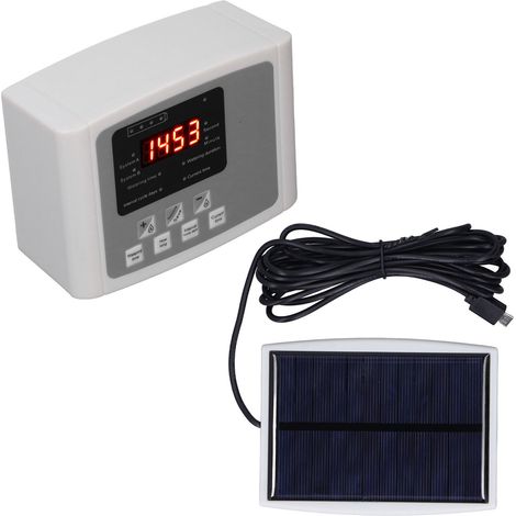 Automatisches Pflanzenbewässerungssystem, Bewässerungstimer, solarbetrieben, USB-Ladeanschluss, Einzelpumpe, automatische Blumenbewässerungsanlage (1/5)