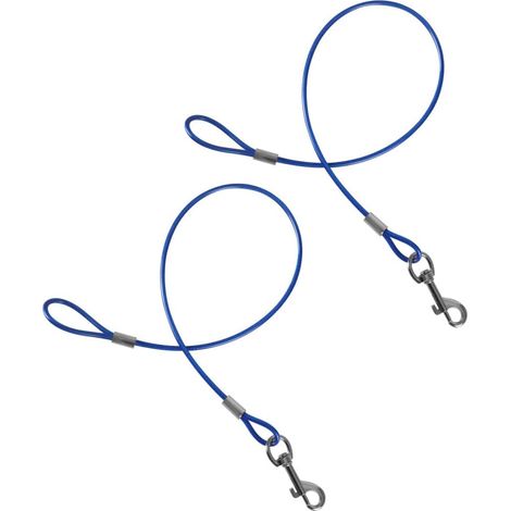 Laisse Anti-Morsure pour Chien,2 Pièces 60 Cm/2 Pi,Anti-emmêlement,avec Crochet Métallique a 360°,pour Colliers et Harnais de Petite et Moyenne Taille (1/5)