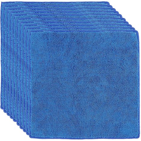 Set mit 10 blauen Badetüchern (30 x 30 cm), ultra-saugfähige quadratische Handtücher für Zuhause, Badezimmer und Sport (1/5)