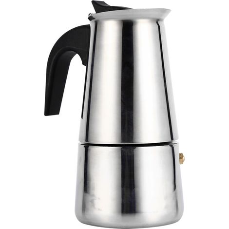Moka Pot, Cafetière Mocha Pots en Acier Inoxydable Mokapot Cafetière Poêle à Domicile Utilisation de la Cafetière Expresso (100ml) (200ML) (1/5)