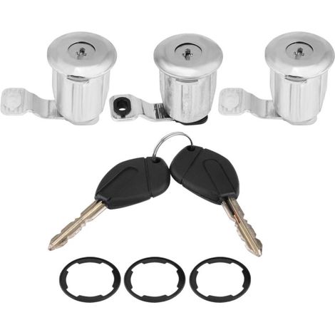 Vtizikl pour peugeot partner Ensemble de Serrure de Porte de Voiture en Métal 252522 9170.G3 9170.CW Ensemble de Barillet de Serrure de Porte de Voiture avec Clés pour Diamètre D'environ 3,4cm (1/4)