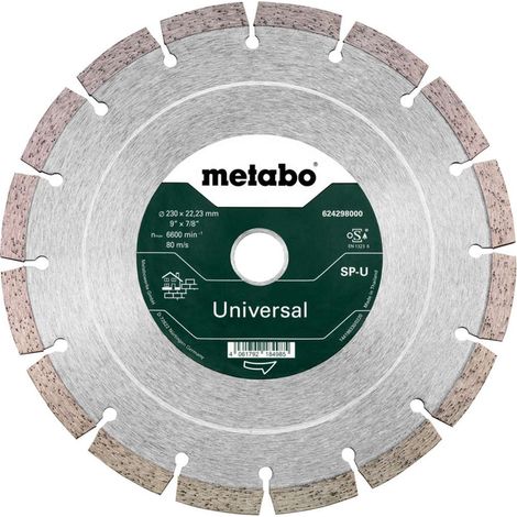 Metabo - Disco de corte diamantado para materiales de construcción comunes 230 x 22,23 mm 624298000