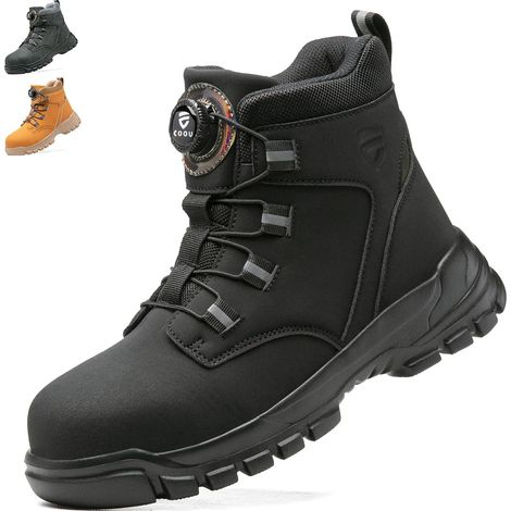 Chaussures de Sécurité Hommes Femmes Montante Basket de Securite  Légère, Confortable, Bottines de Travail Embout Acier, Antidérapant pour Chantier Industrie (1/5)