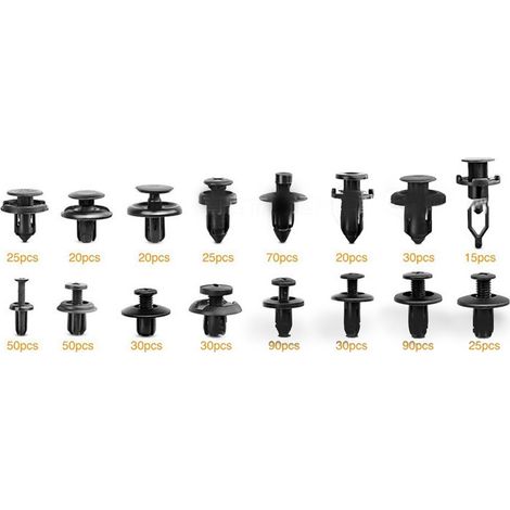 Kit 620 attaches pare-chocs clips rivets fixation panneau garniture porte outil dépose (1/5)