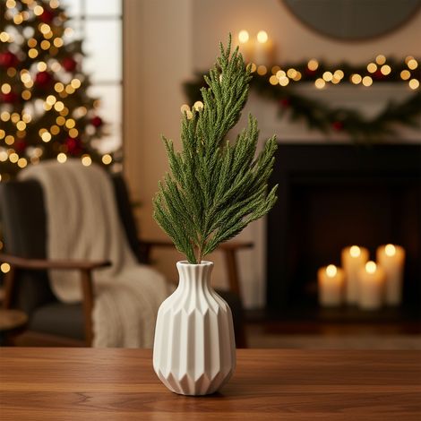 Ramo verde Norfolk Pine "Liam" in Pe effetto Real Touch da 90 cm (1/5)