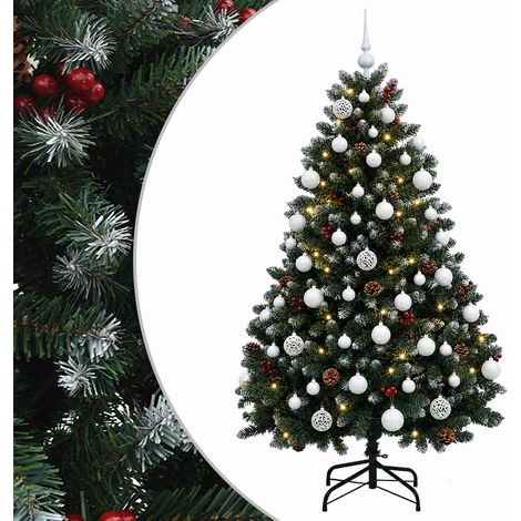 Árbol de Navidad artificial verde con bolas 150 cm 150 LED vidaXL (1/5)