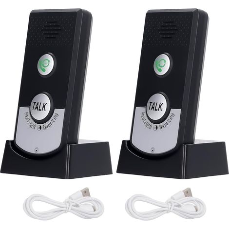 Citofono domestico bidirezionale a lungo raggio impermeabile, citofono wireless con spia luminosa e batteria a lunga durata, campanello interfono
