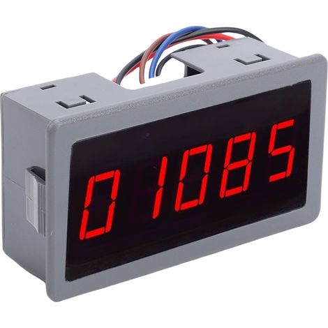 Compteur de tours LED 5 chiffres anti-brouillage filtrage division fréquence pour moteur DC sans balais mesureur RPM avec détecteur proximité Hall NPN (1/5)