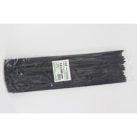 COLLIER NYLON 7.6mm x 540mm NOIR - paquet de 100 (1/2)