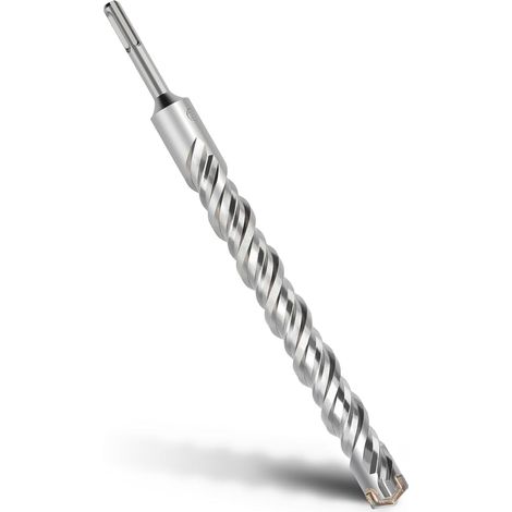 SDS Plus Drill Bit 30 x 310 mm with 4 Carbide Cutters and Double Screws, for Impact Drill, Concrete, Stone, Natural Stone (1/5)