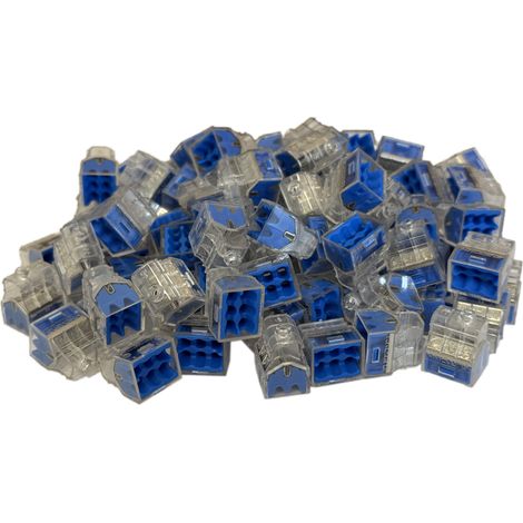 50 bornes de connexion automatique 6 fils rigides 1,5 à 2,5mm2 - PREFA ELEC (1/2)