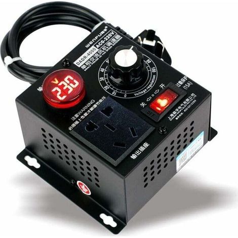 Gradateur AC 220V 9A 4000W Régulateur de Tension Variateur Vitesse Moteur Ventilateur SCR (1/4)